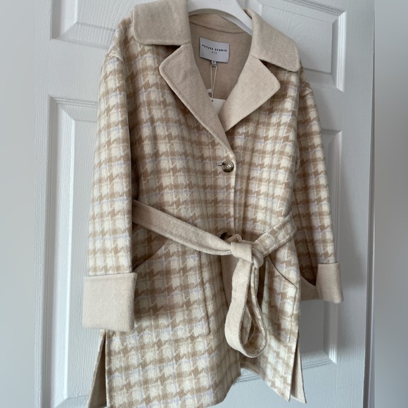 Petite Studio Double sided beige wool coat size xs - Picture 2 of 11